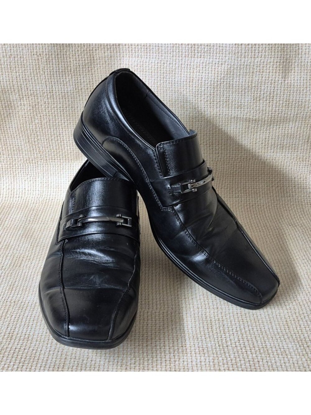 Apt. 9 Ortholite Impressions Black Buckle Dress 12M Memory Foam Shoes Loafers